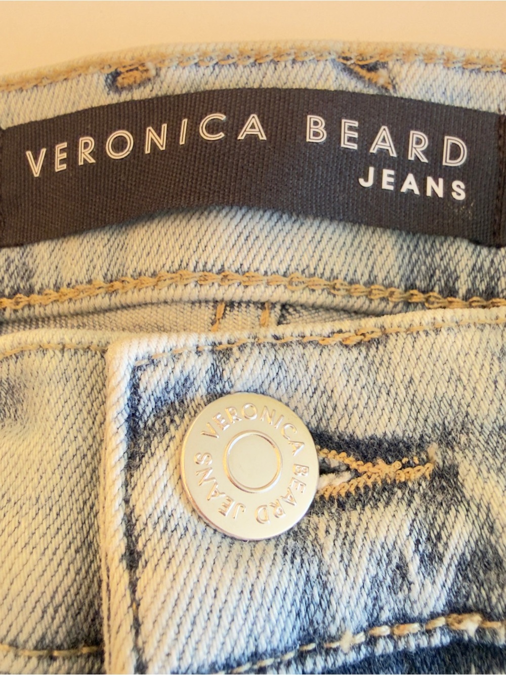 Veronica Beard Beverly Skinny-Flare Jean Light Blue Wash Boot-Cut Size 28 - Picture 8 of 16